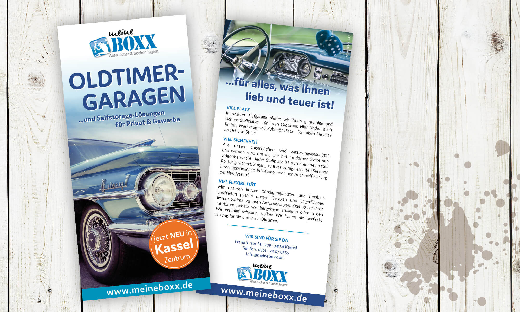 Meine Boxx - Flyer "Oldtimer-Garagen"