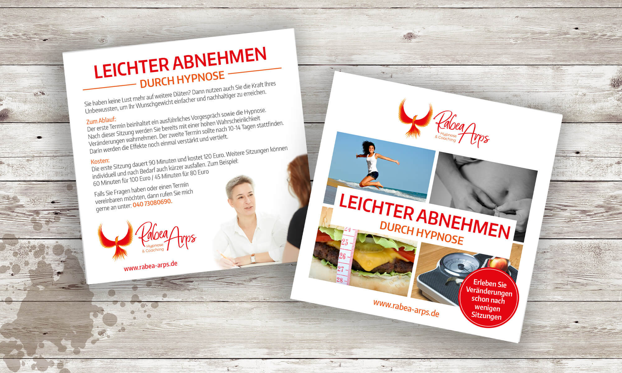 Rabea Arps - Flyer "Leichter abnehmen durch Hypnose"